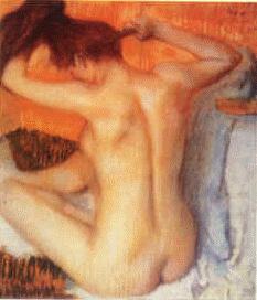 Edgar Degas Woman Combing her Hair_d china oil painting image